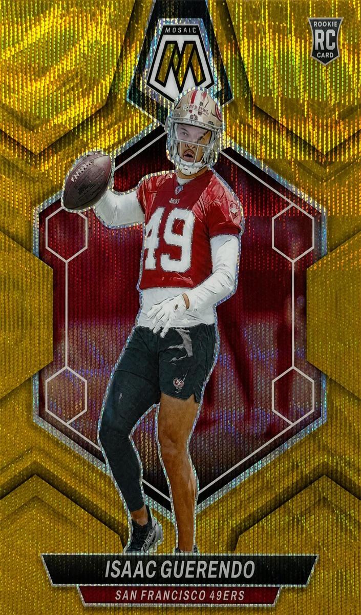 2024 Panini Mosaic Football Gold Wave Isaac Guerendo #388