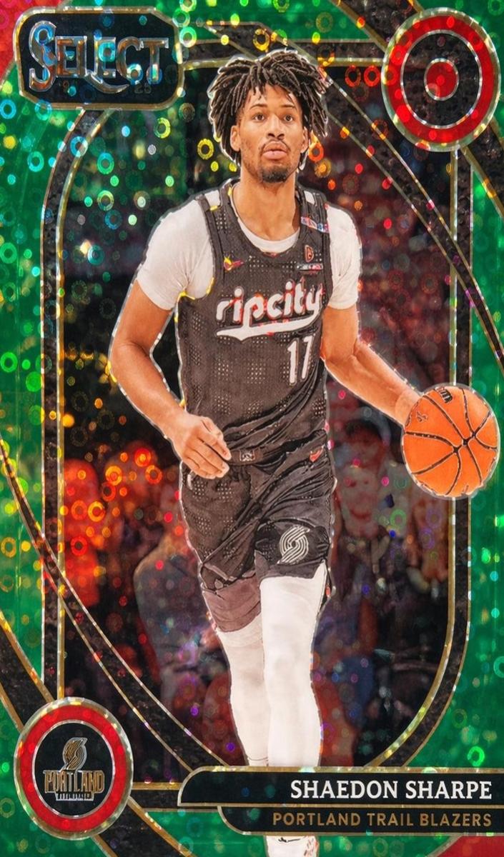 2024 Panini Select Basketball Green Disco Shaedon Sharpe #244