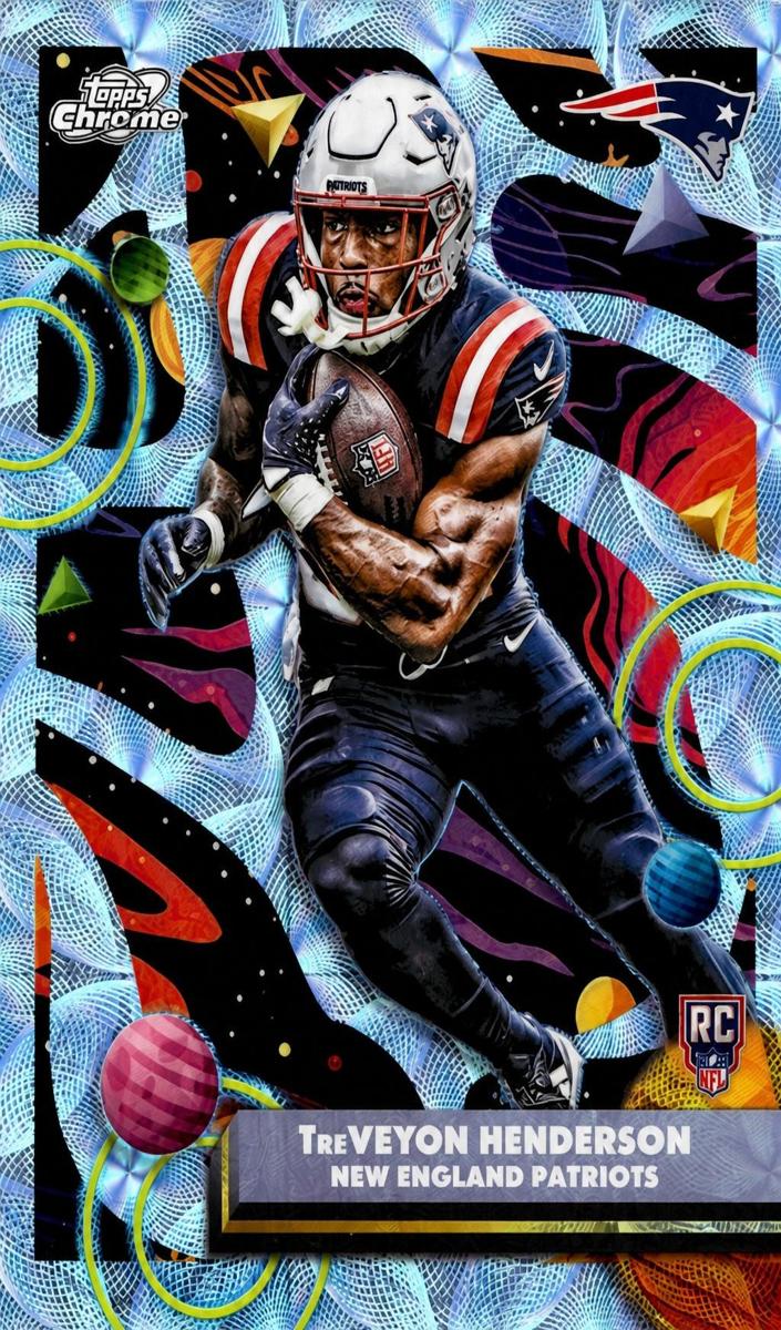 2025 Topps Cosmic Chrome Football Nucleus Refractor TreVeyon Henderson #168