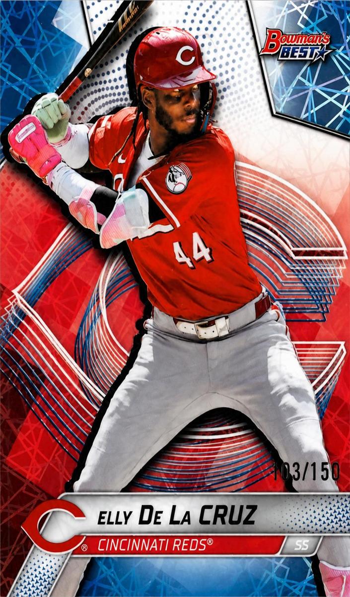 2025 Bowman's Best Baseball Blue Lazer Refractor Elly De La Cruz #37