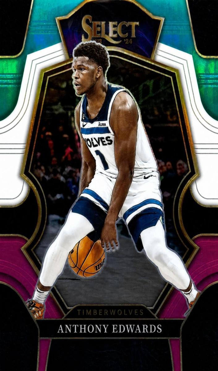 2022 Panini Select Basketball Teal White Pink Anthony Edwards #146