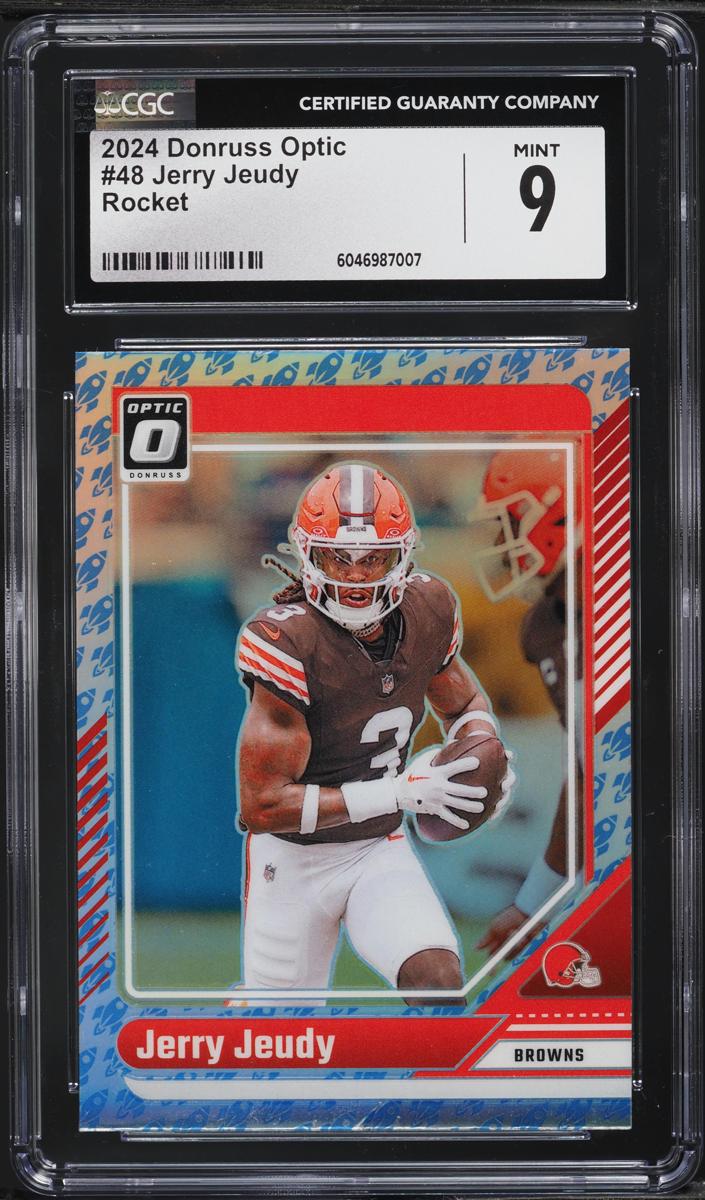 2024 Donruss Optic Football Rocket Jerry Jeudy #48 CGC 9