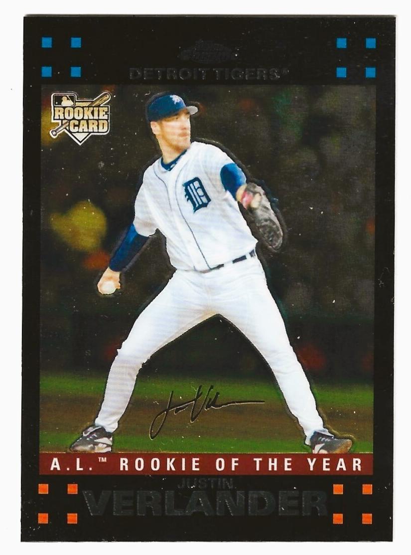 2007 Topps Chrome Baseball Justin Verlander #254 PSA 9