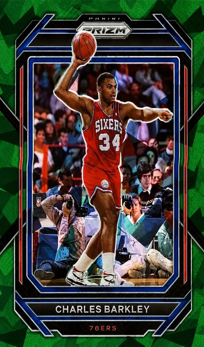 2022 Panini Prizm Basketball Green Ice Charles Barkley #300 PSA 10