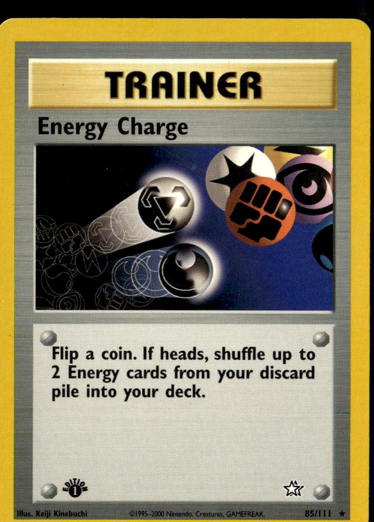 2000 Pokemon Neo Genesis 1st Edition Energy Charge #85 CGC 7.5