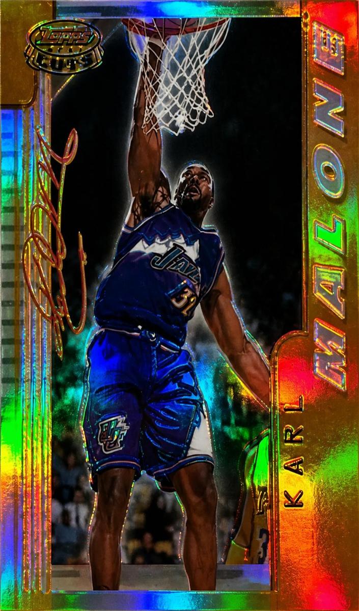 1996 Bowman's Best Basketball Refractor Karl Malone #BC1