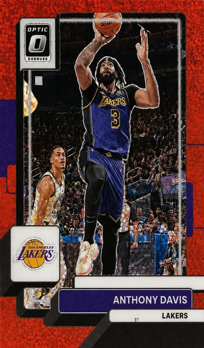 2022 Donruss Optic Basketball Red Sparkle Anthony Davis #122 PSA 10