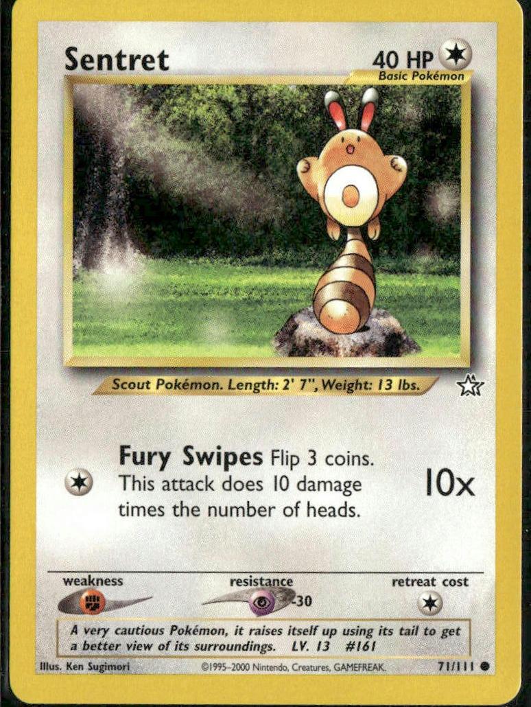 2000 Pokemon Neo Genesis Sentret #71 BGS 9