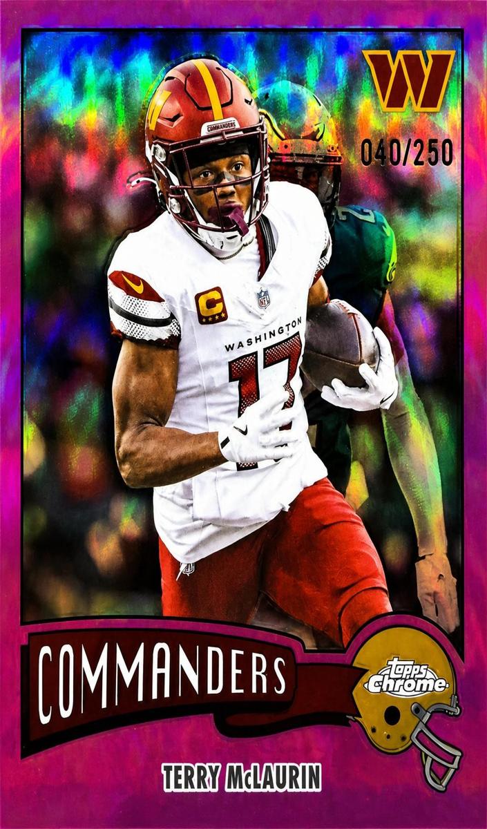 2025 Topps Chrome Football Pink Refractor Terry McLaurin #1975-35