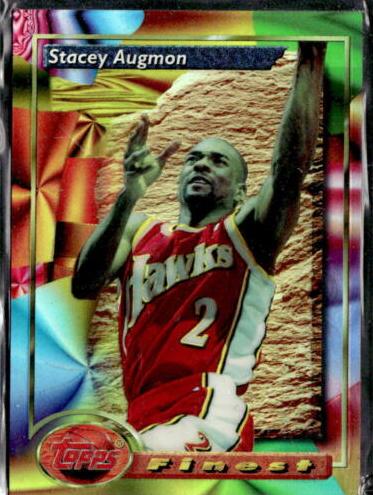 1993 Topps Finest Basketball Refractor Stacey Augmon #32
