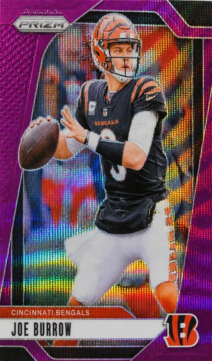 2024 Panini Prizm Football Purple Wave Joe Burrow #55 PSA 8