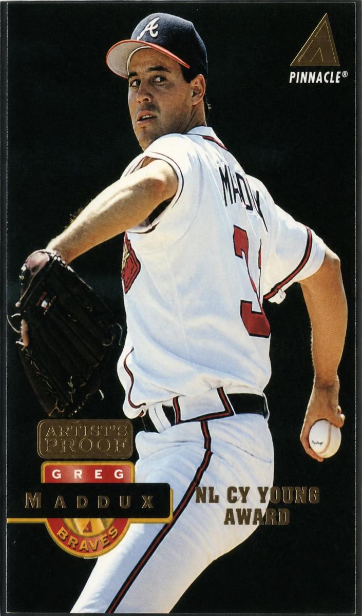 1994 Pinnacle Baseball Artist's Proof Greg Maddux #11 PSA 7