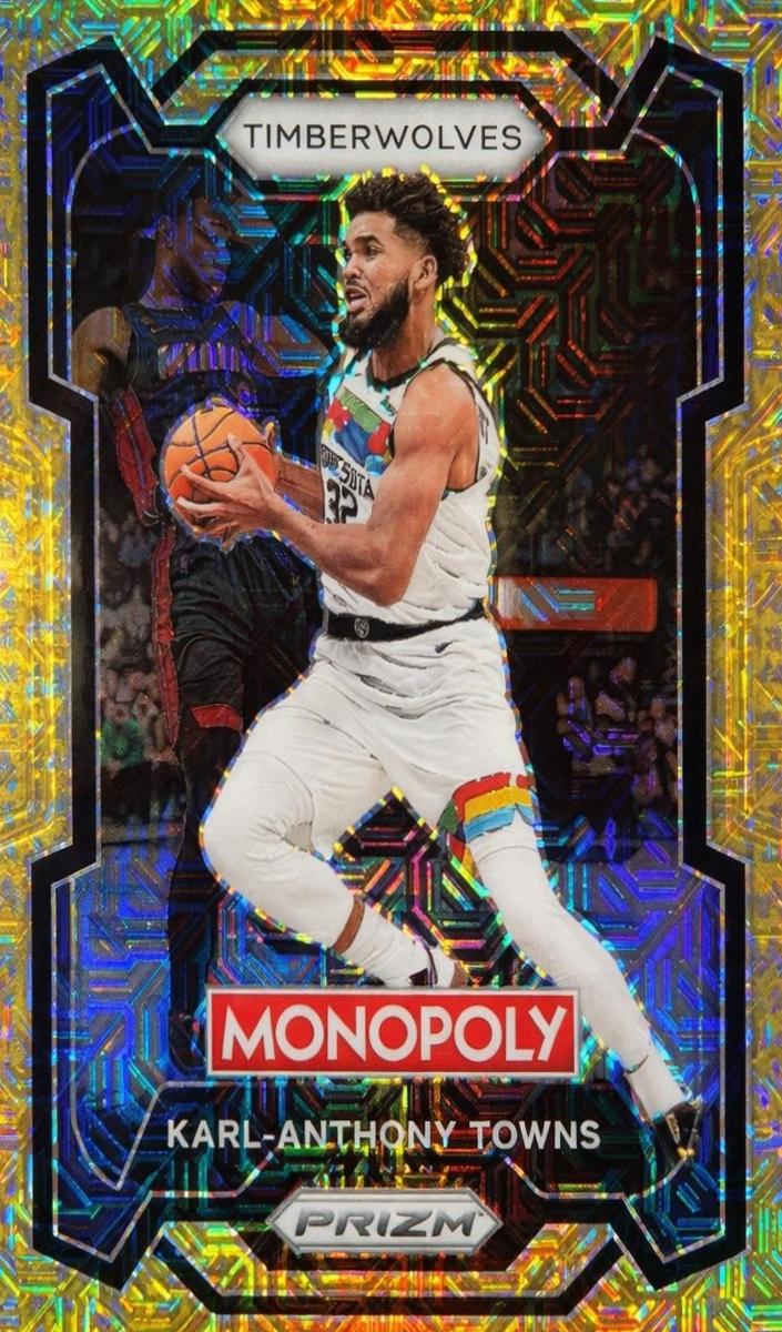 2023 Panini Prizm Monopoly Basketball Gold Millionaire Shimmer Karl-Anthony Towns #53