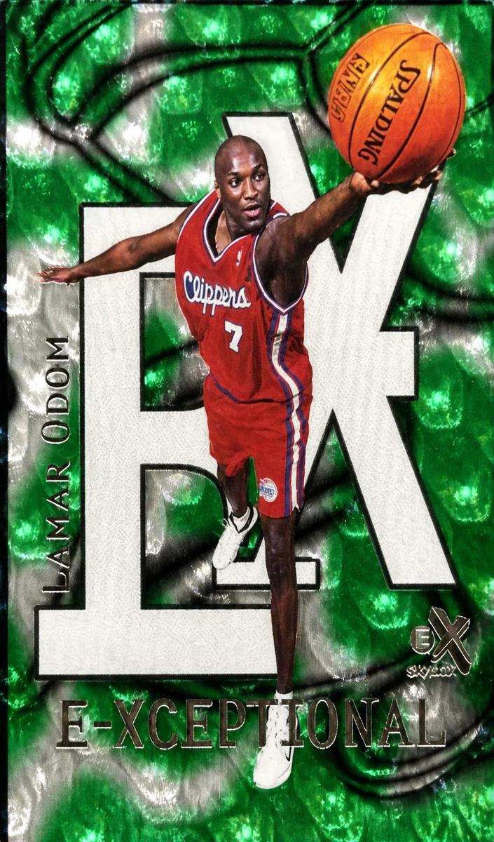 1999 Skybox E-X Basketball Green Lamar Odom #15XC PSA 9