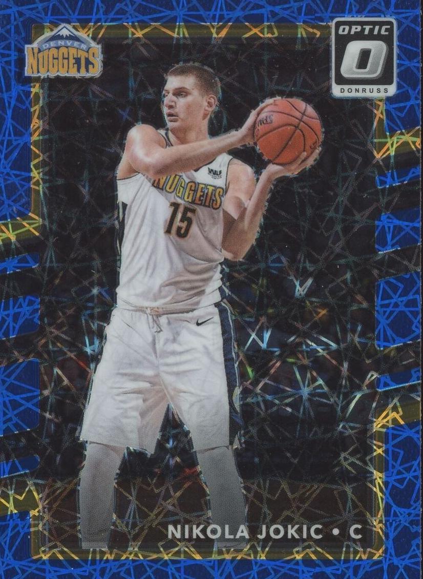 2017 Donruss Optic Basketball Blue Velocity Nikola Jokic #37 PSA 9
