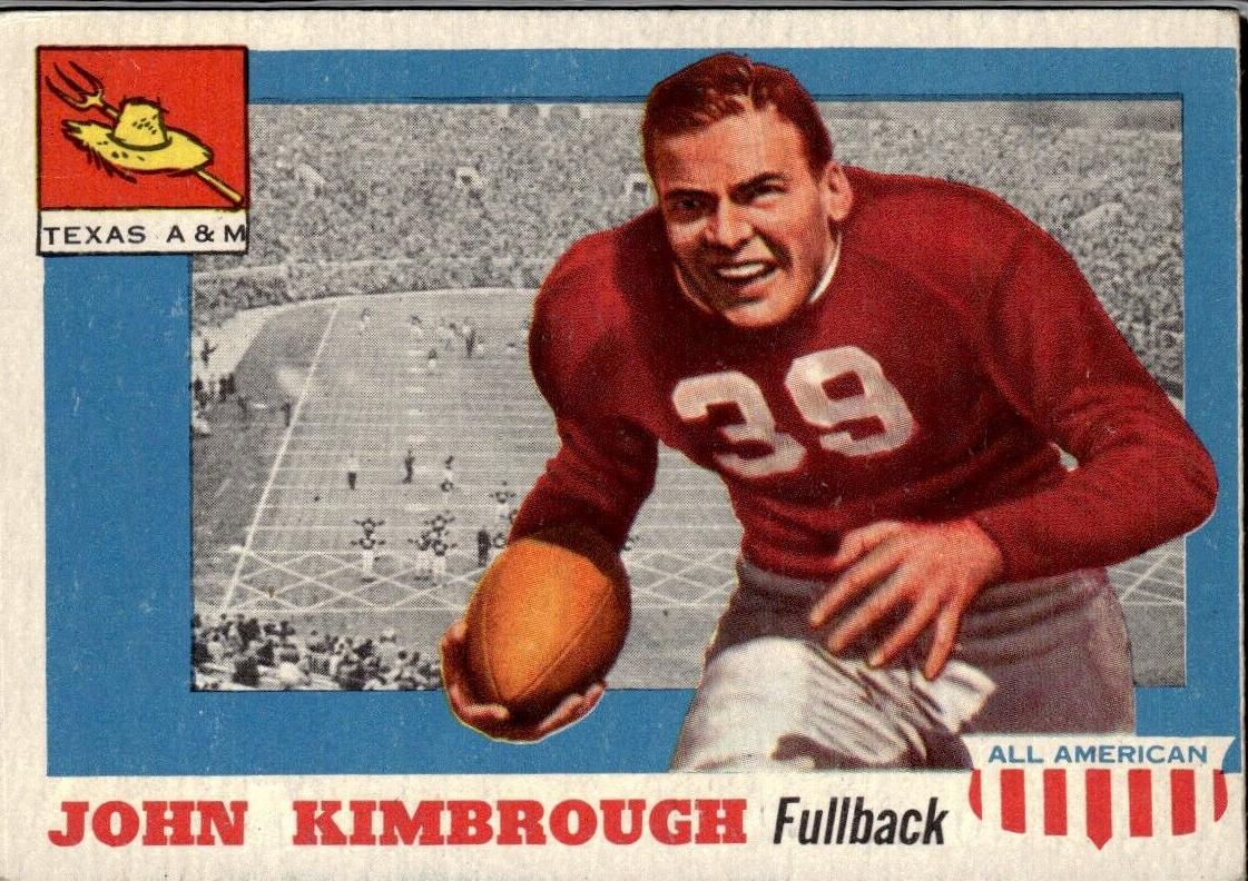 1955 Topps All-American Football John Kimbrough #2 PSA 7