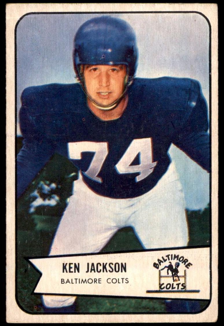 1954 Bowman Football Ken Jackson #82