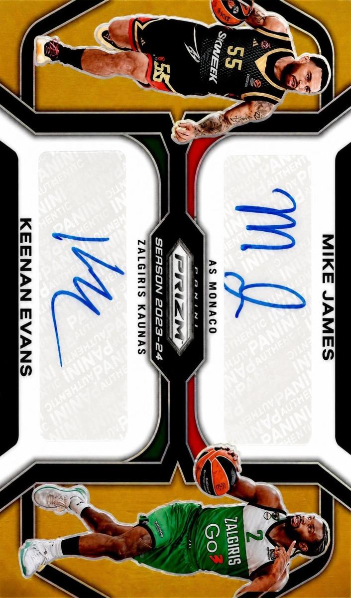 2023 Panini Prizm Turkish Airlines EuroLeague Basketball Gold Keenan Evans #DS-JKE