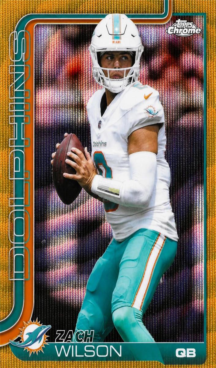 2025 Topps Chrome Football Gold Geometric Refractor Zach Wilson #189