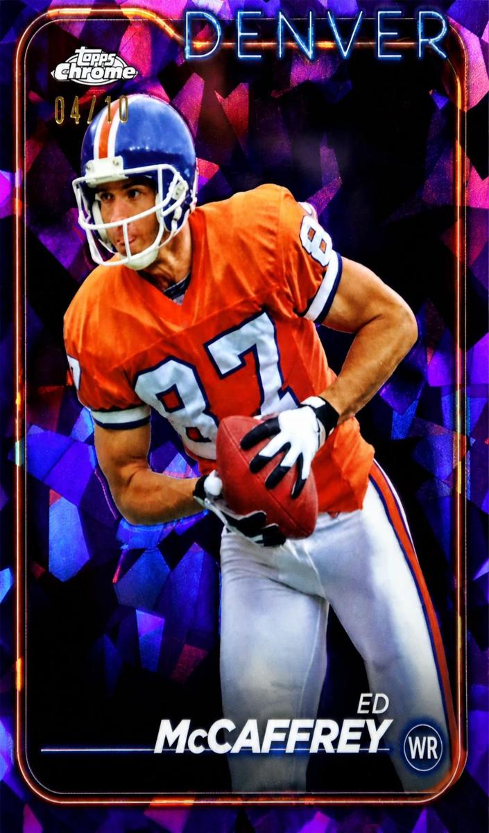 2024 Topps Chrome Sapphire Football Purple Ed McCaffrey #63