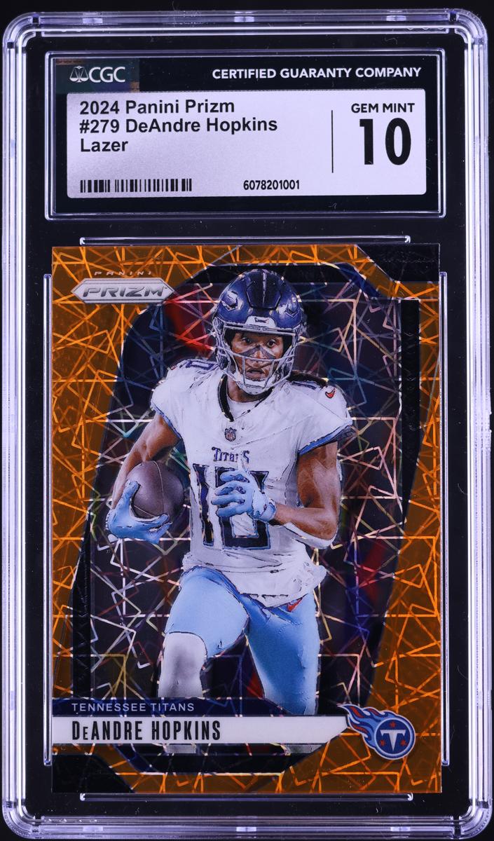 2024 Panini Prizm Football Lazer DeAndre Hopkins #279 CGC 9.5