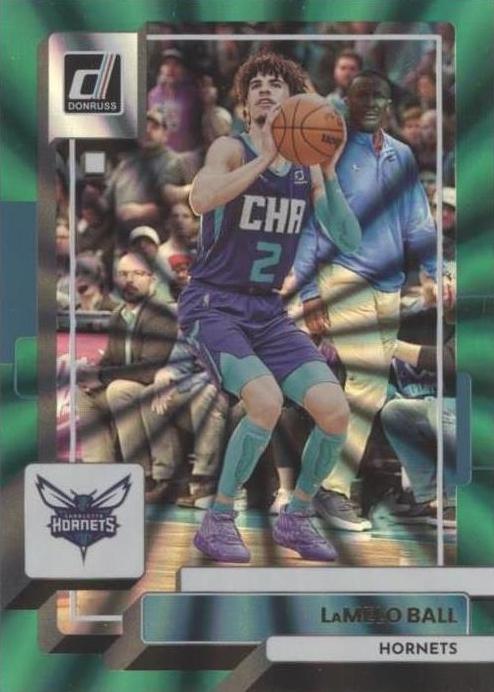 2022 Panini Donruss Basketball Holo Green Laser LaMelo Ball #67