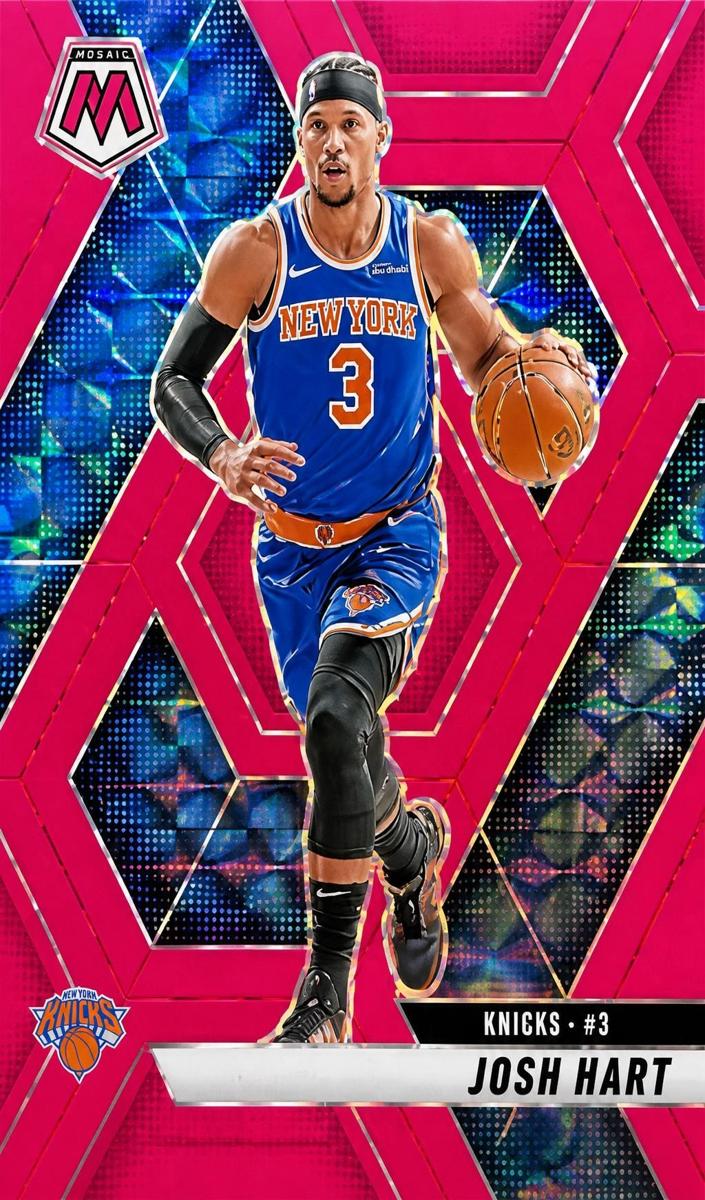 2024 Panini Mosaic Basketball Pink Fluorescent Josh Hart #136
