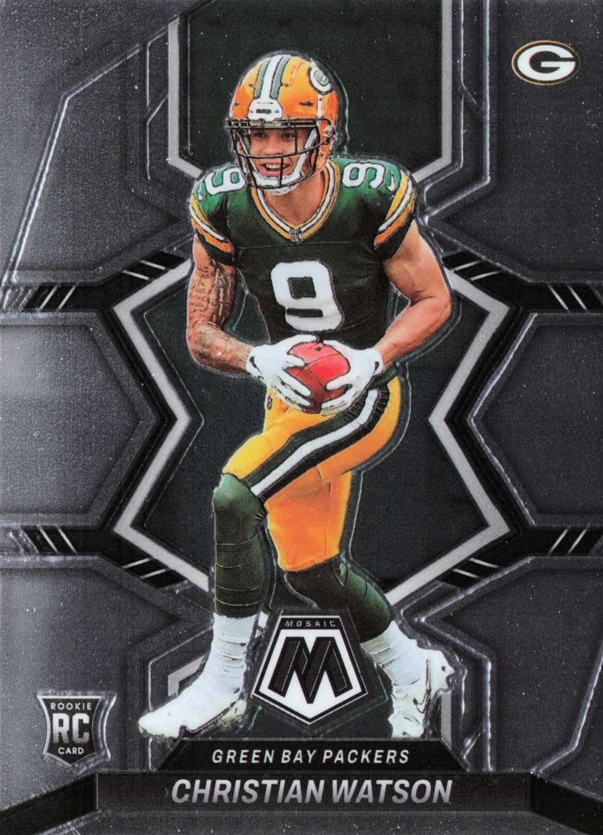 2022 Panini Mosaic Football Christian Watson #327 PSA 9