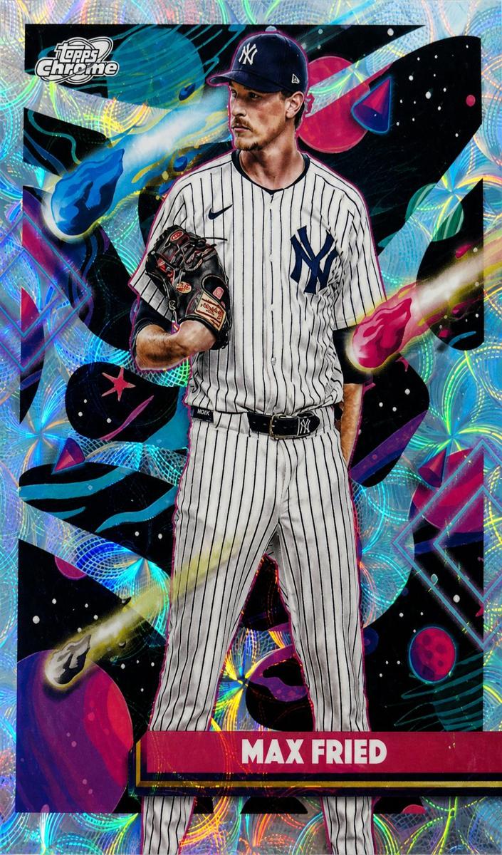 2025 Topps Cosmic Chrome Baseball Nucleus Refractor Max Fried #42 PSA 9