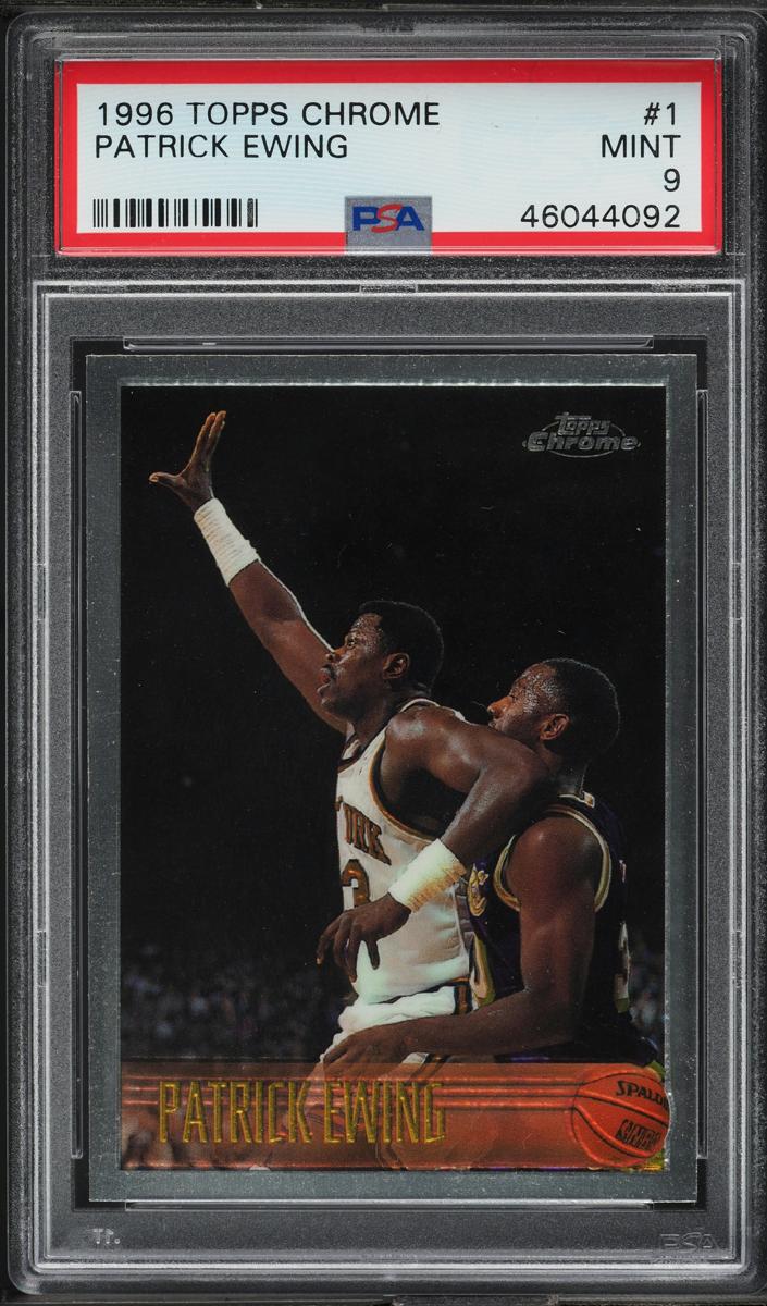 1996 Topps Chrome Basketball Patrick Ewing #1 PSA 8
