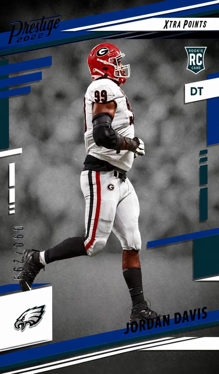 2022 Panini Prestige Football Xtra Points Blue Jordan Davis #339