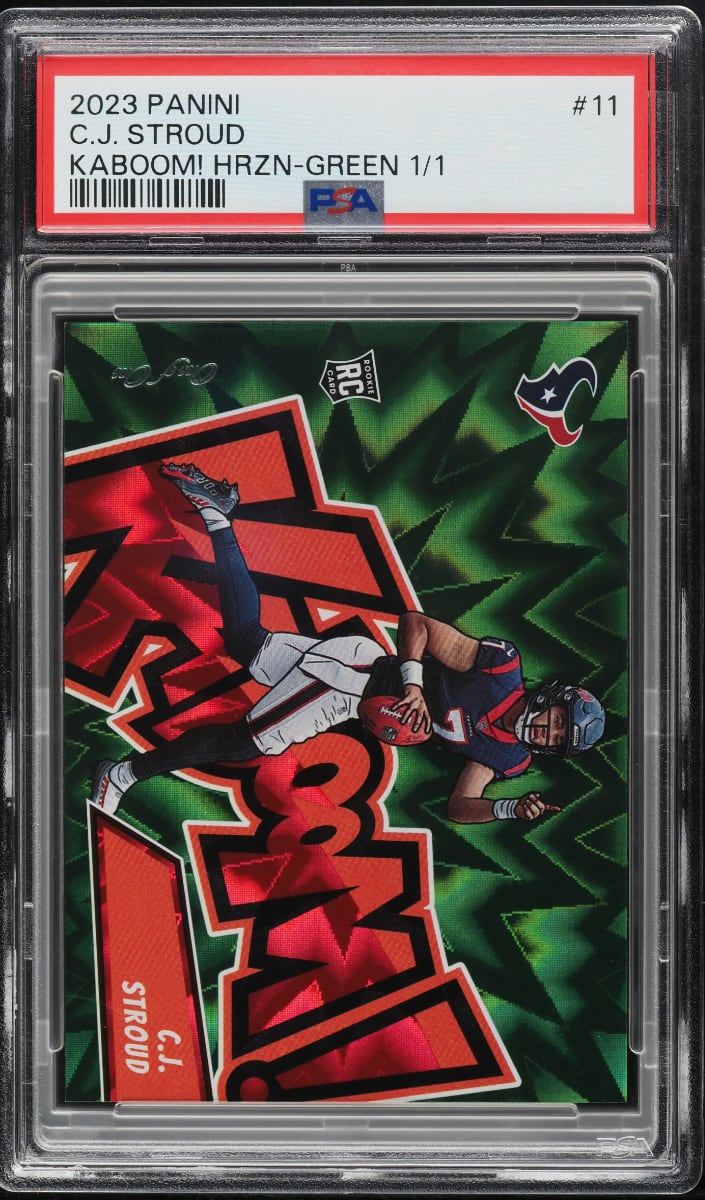 2023 Panini Absolute Football Green C.J. Stroud #11 PSA 9