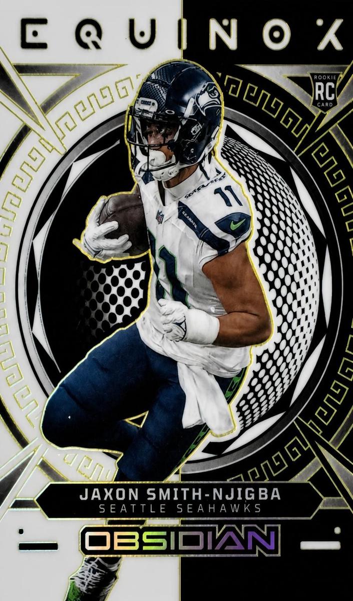 2023 Panini Obsidian Football Electric Etch Yellow Jaxon Smith-Njigba #22 PSA 9