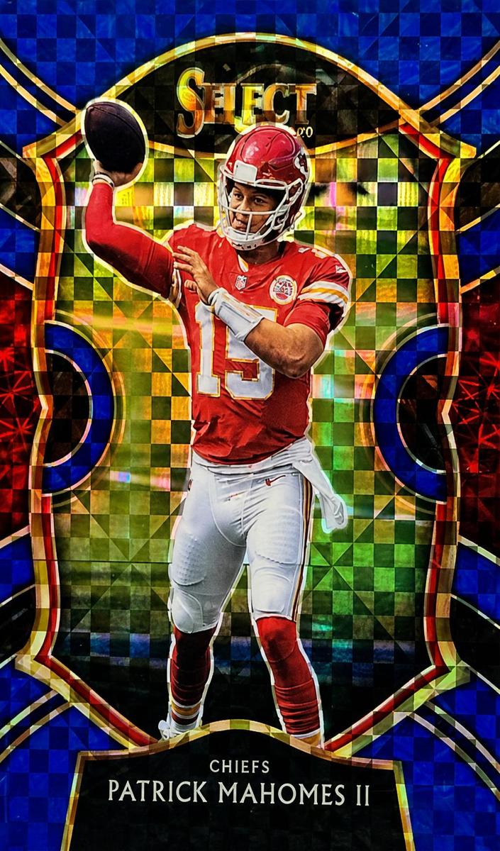 2021 Panini Select Football Blue Prizm Patrick Mahomes II #2