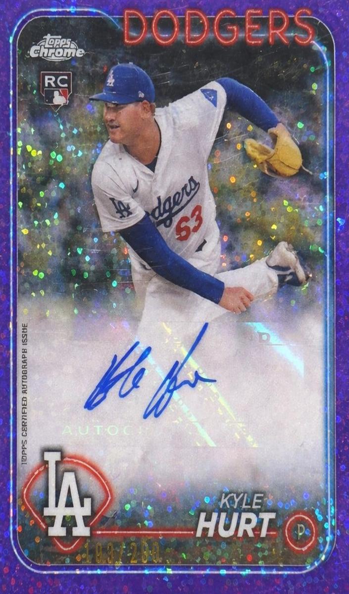 2024 Topps Chrome Update Baseball Purple Speckle Kyle Hurt #AC-KHU