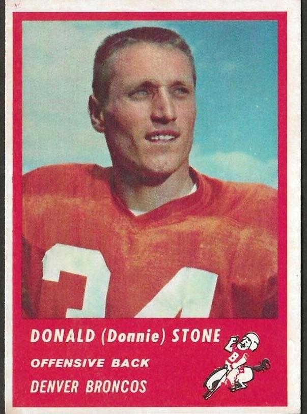 1963 Fleer Football Donald Stone #80 PSA 9