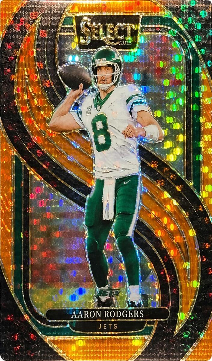 2024 Panini Select Football Neon Orange Pulsar Aaron Rodgers #126 PSA 9