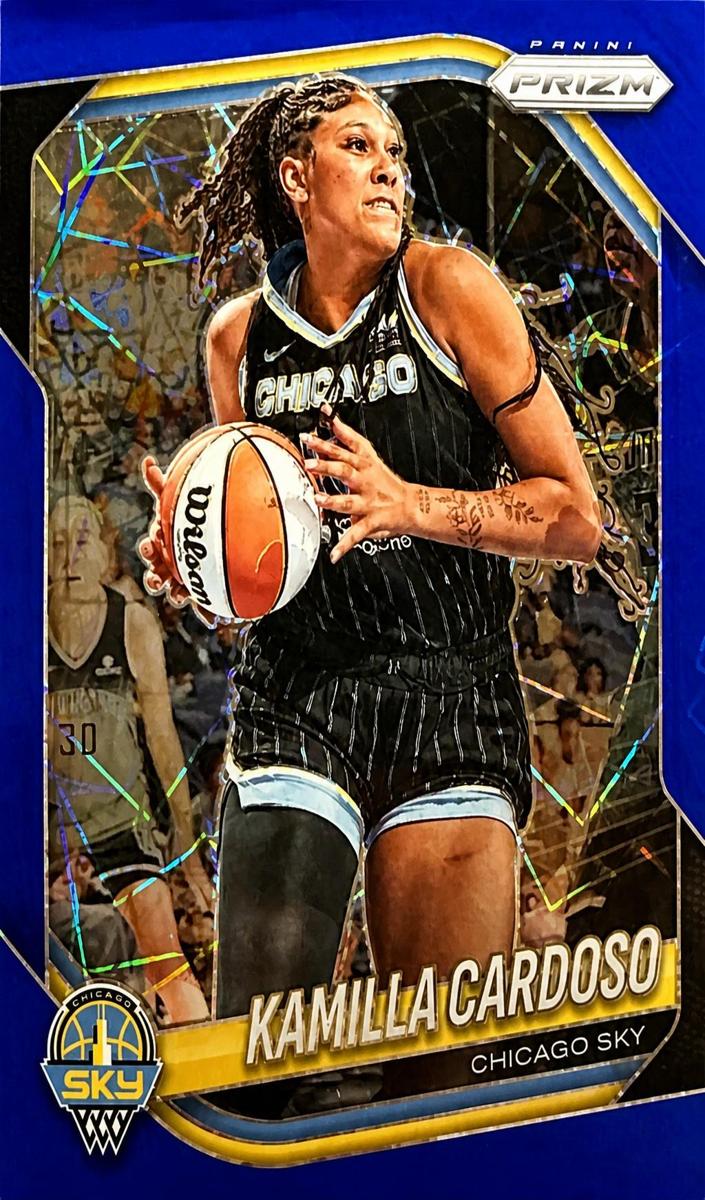 2025 Panini Prizm WNBA Basketball Blue Velocity Kamilla Cardoso #89