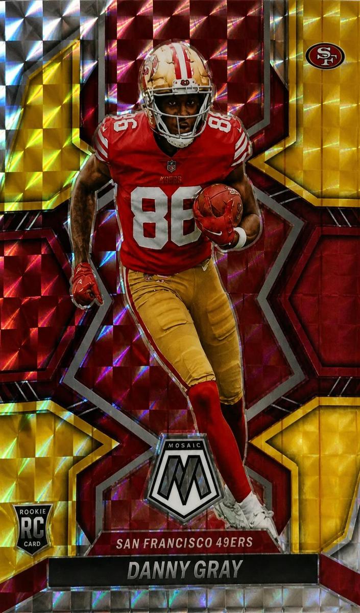 2022 Panini Mosaic Football Choice Fusion Red and Yellow Danny Gray #338