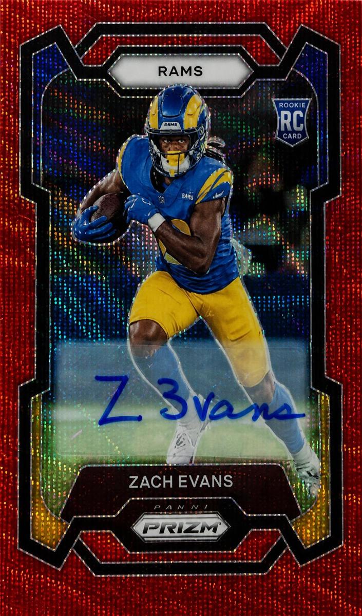 2023 Panini Prizm Football Red Wave Zach Evans #359