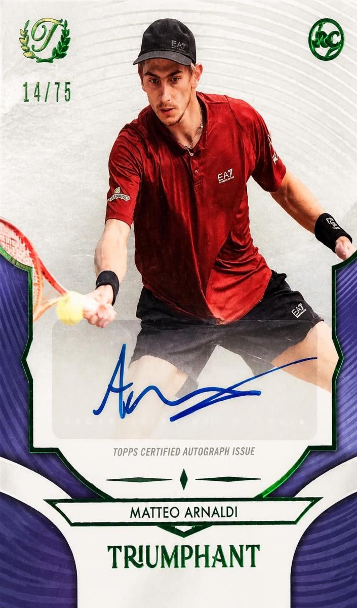 2025 Topps Triumphant Tennis Hard Court Blue Foil Matteo Arnaldi #28-A RAW Ungraded