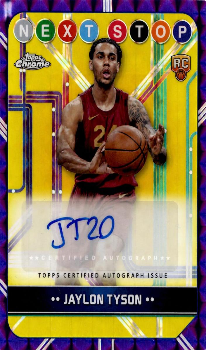 2024 Topps Chrome Basketball Purple Geometric Refractor Jaylon Tyson #NSS-JT
