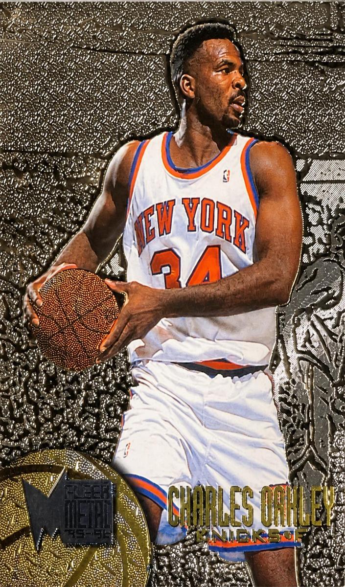 1995 Fleer Metal Basketball Charles Oakley #73 PSA 9