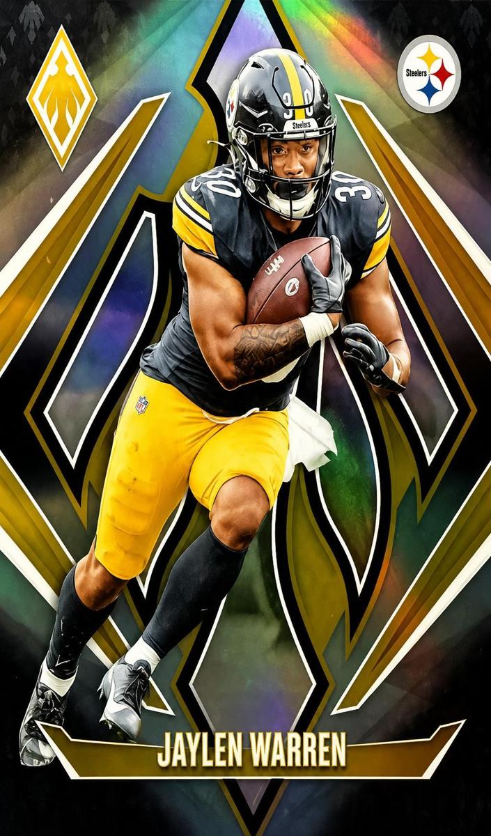 2024 Panini Phoenix Football Teal Fade Jaylen Warren #77