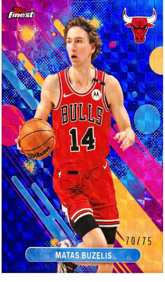 2025 Topps Finest Basketball Blue Geometric Refractor Matas Buzelis #36
