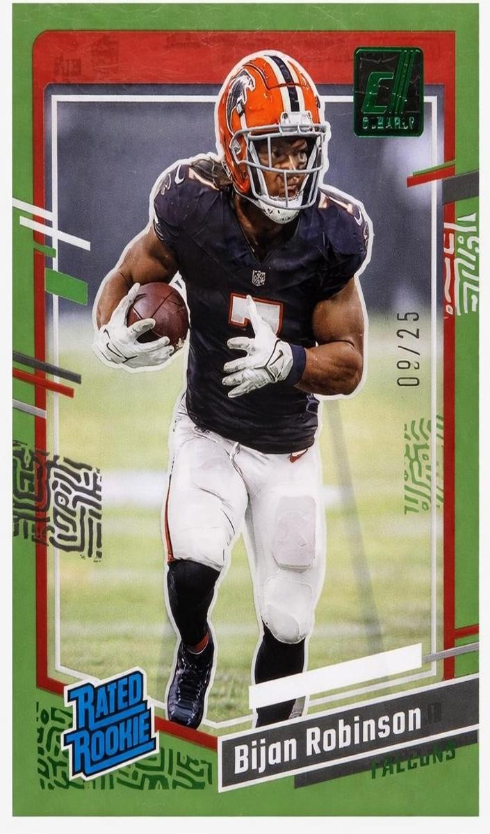 2023 Panini Clearly Donruss Football Green Bijan Robinson #53
