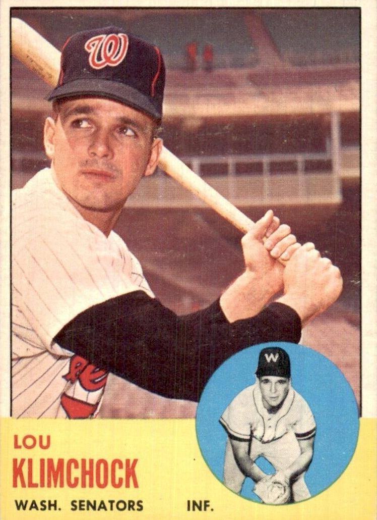 1963 Topps Baseball Lou Klimchock #542