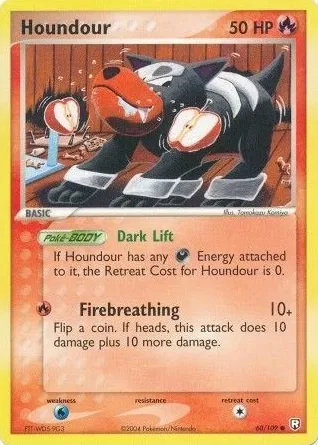 2004 Pokemon EX Team Rocket Returns Houndour #60 CGC 9.5