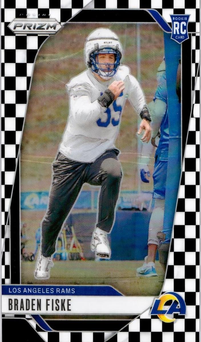 2024 Panini Prizm Football Black and White Checker Braden Fiske #310