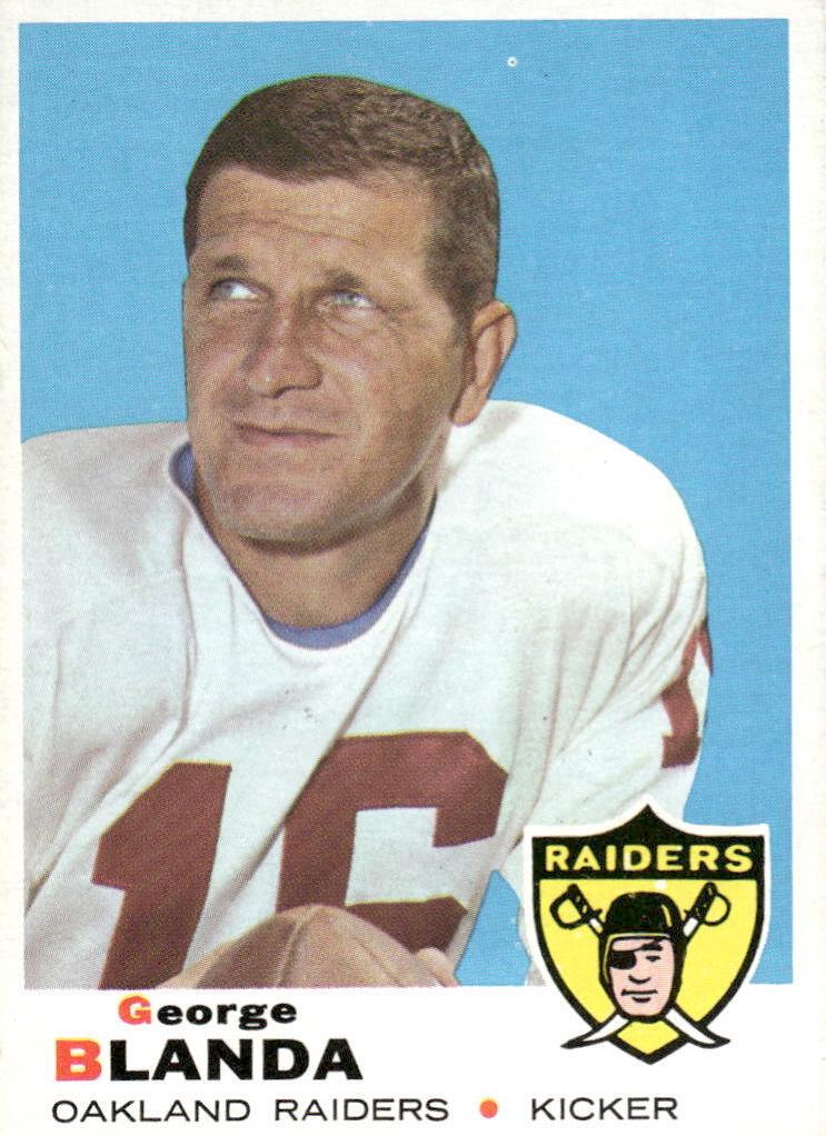 1969 Topps Football George Blanda #232 PSA 7.5